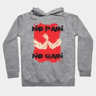 No pain no gain - Crazy gains - Nothing beats the feeling of power that weightlifting, powerlifting and strength training it gives us! A beautiful vintage design representing body positivity! Hoodie